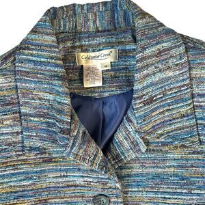 Coldwater Creek Multicolor Woven Jacket Blazer – Women’s Medium
